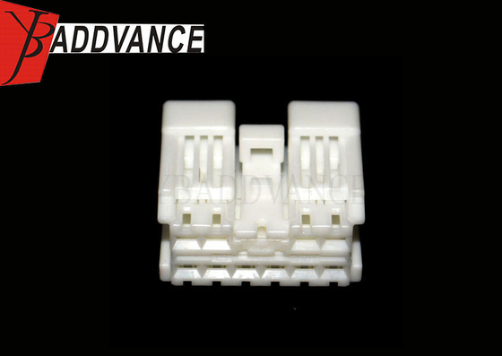 10 Pin Female PBT Unsealed Automotive Electrical Connectors White Color