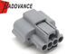 4 Pin Female Grey Electric Waterproof Connector with Terminals