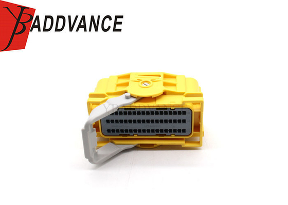 Yellow Color Delphi 54 Pin Female PBT GF20 Auto Wire-to-Board ECU Connector