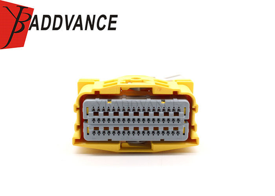 Yellow Color Delphi 54 Pin Female PBT GF20 Auto Wire-to-Board ECU Connector