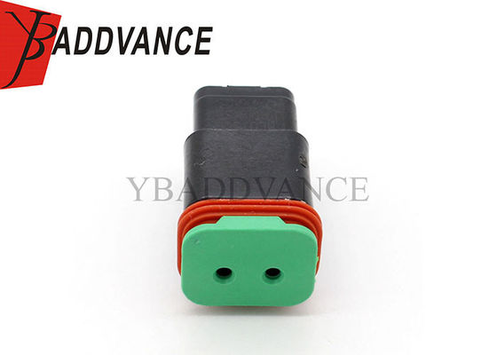 DT06-2S-E004 Black Ehanced 2 Pin Female Deutsch Automotive Connectors With Clips